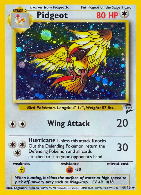 Pidgeot - Base Set 2 Pokemon Card