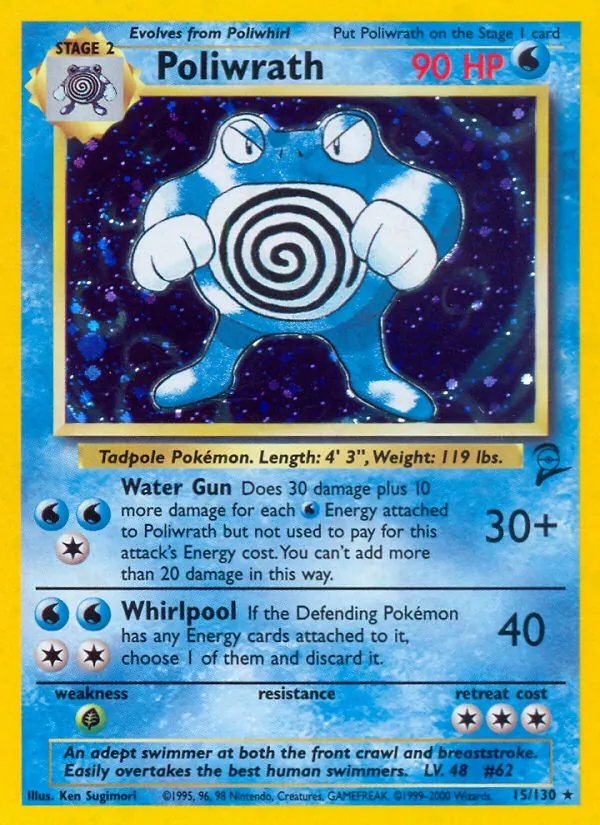 Poliwrath - Base Set 2 Pokemon Card