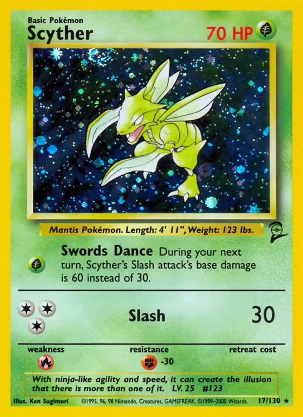Scyther - Base Set 2 Pokemon Card