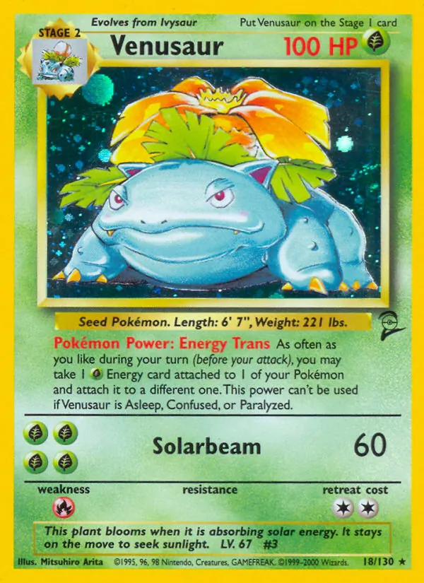 Venusaur - Base Set 2 Pokemon Card
