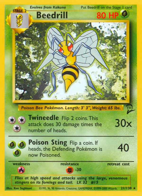 Beedrill - Base Set 2 Pokemon Card
