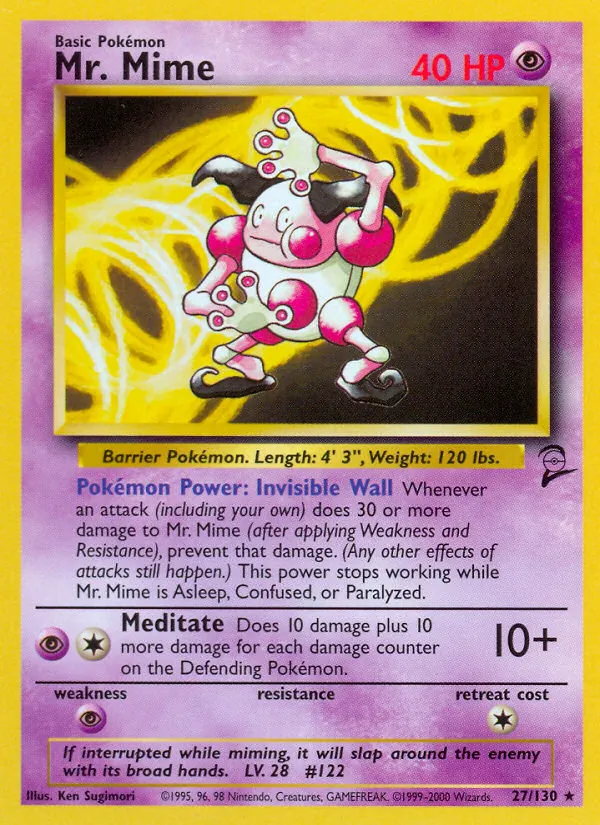 Mr. Mime - Base Set 2 Pokemon Card