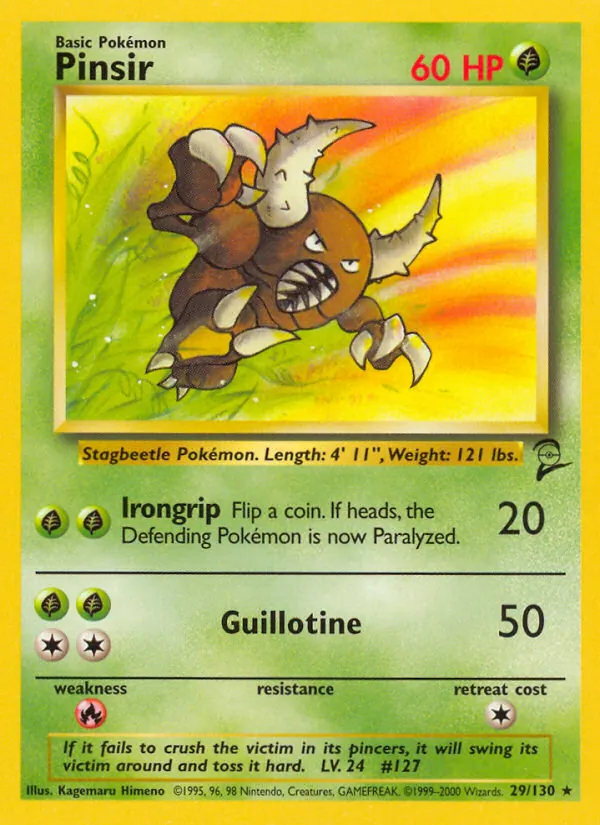 Pinsir - Base Set 2 Pokemon Card