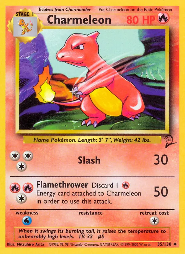 Charmeleon - Base Set 2 Pokemon Card