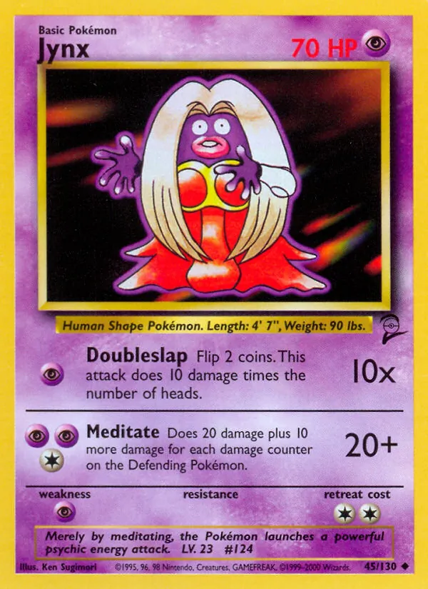 Jynx - Base Set 2 Pokemon Card