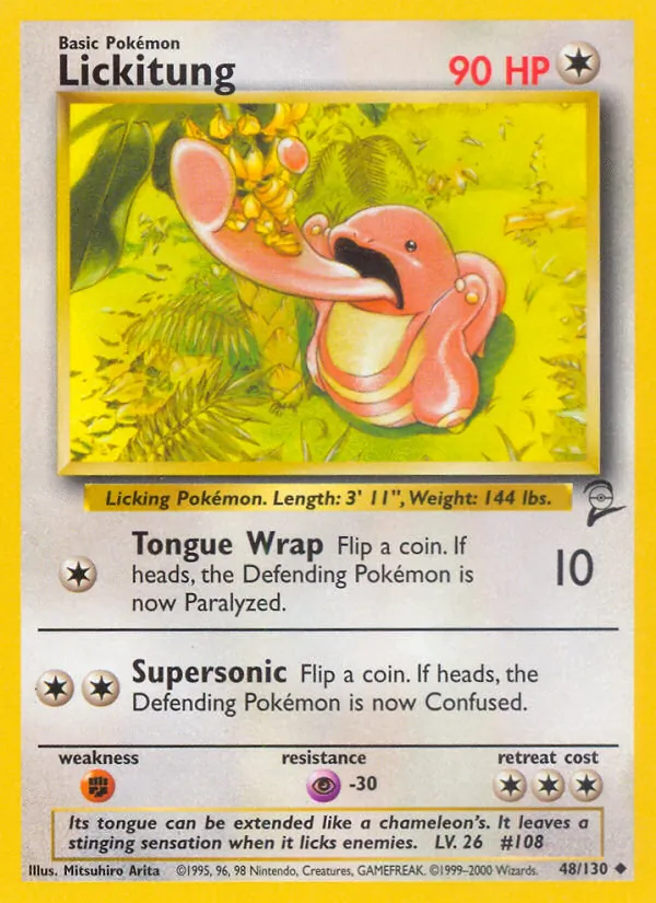 Lickitung - Base Set 2 Pokemon Card