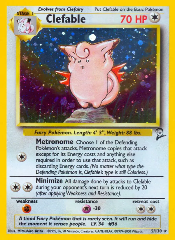 Clefable - Base Set 2 Pokemon Card