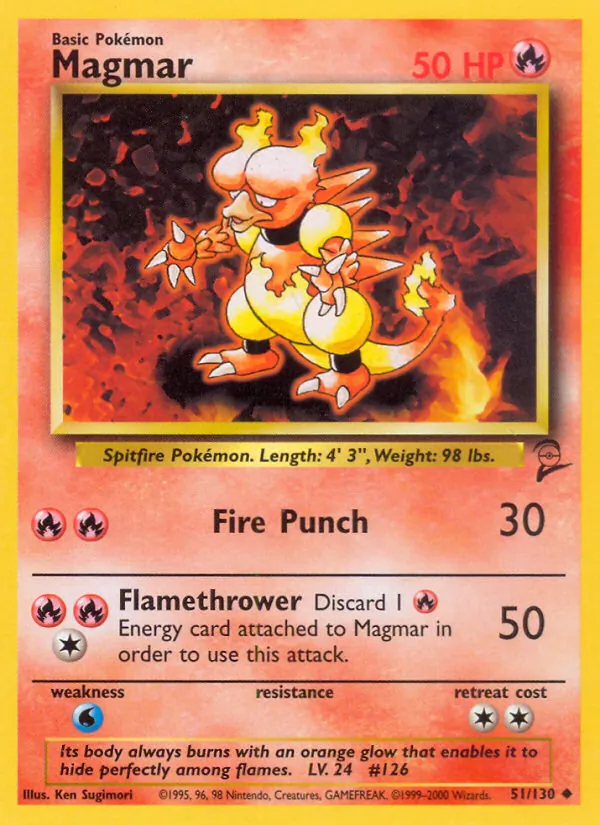 Magmar - Base Set 2 Pokemon Card