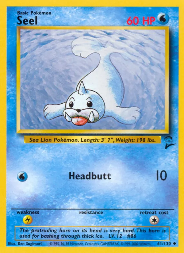 Seel - Base Set 2 Pokemon Card