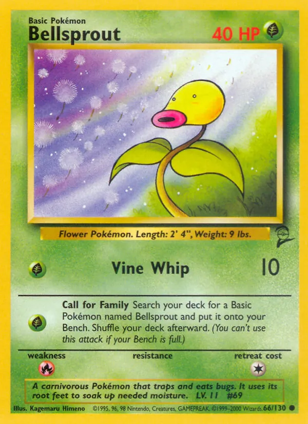 Bellsprout - Base Set 2 Pokemon Card