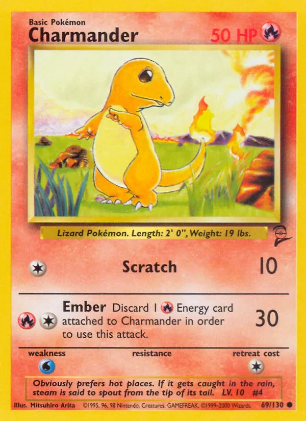 Charmander - Base Set 2 Pokemon Card