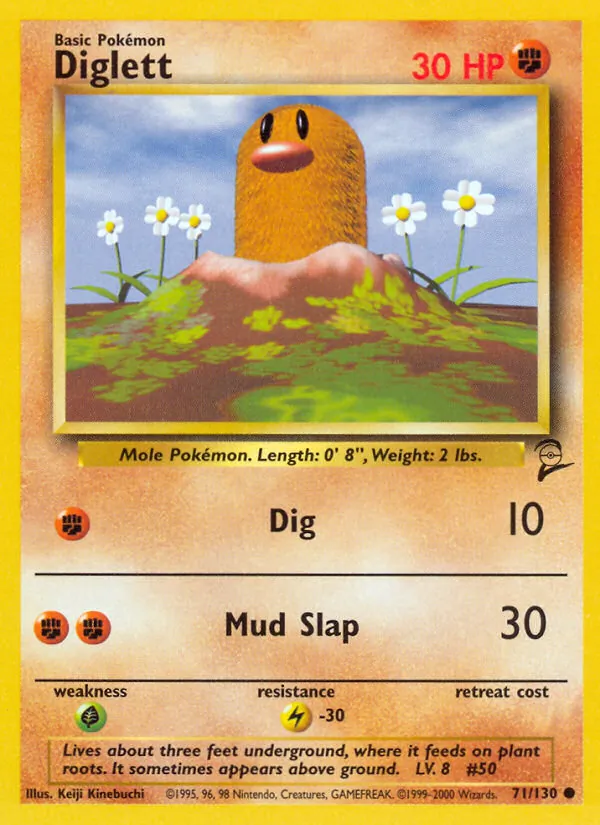 Diglett - Base Set 2 Pokemon Card
