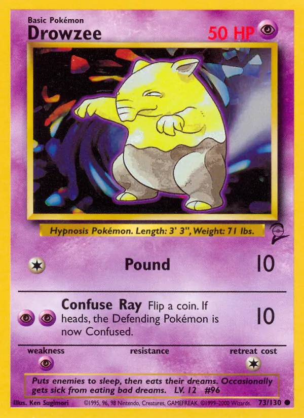 Drowzee - Base Set 2 Pokemon Card