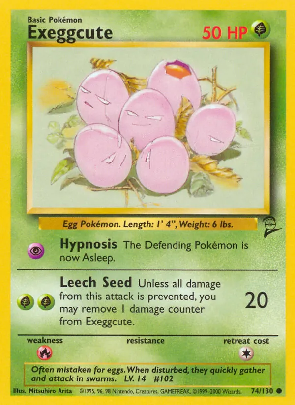 Exeggcute - Base Set 2 Pokemon Card