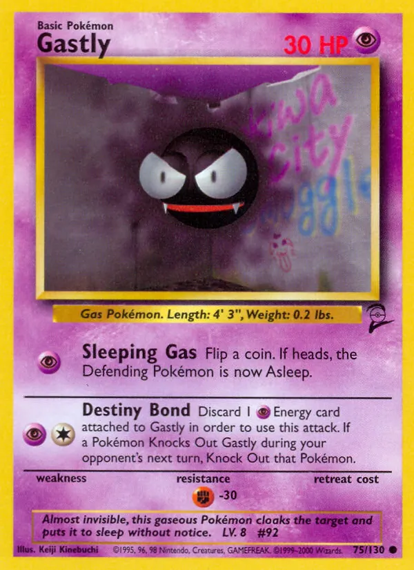 Gastly - Base Set 2 Pokemon Card