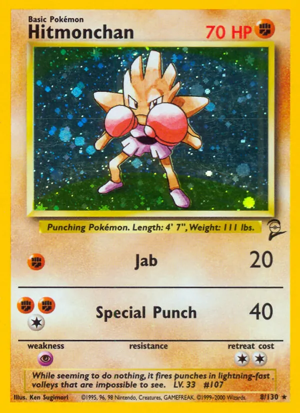 Hitmonchan - Base Set 2 Pokemon Card