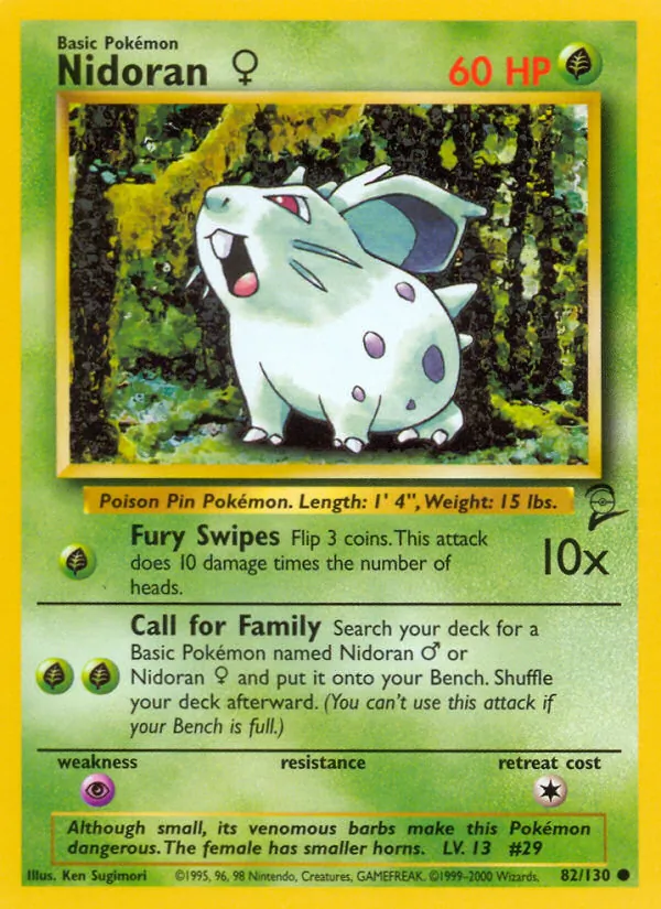 Nidoran♀ - Base Set 2 Pokemon Card
