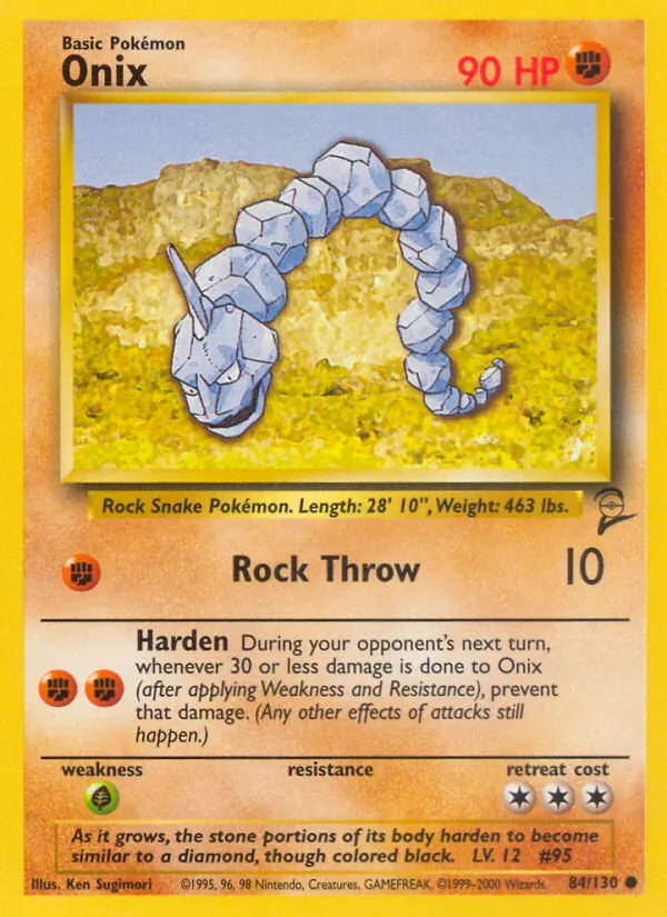 Onix - Base Set 2 Pokemon Card