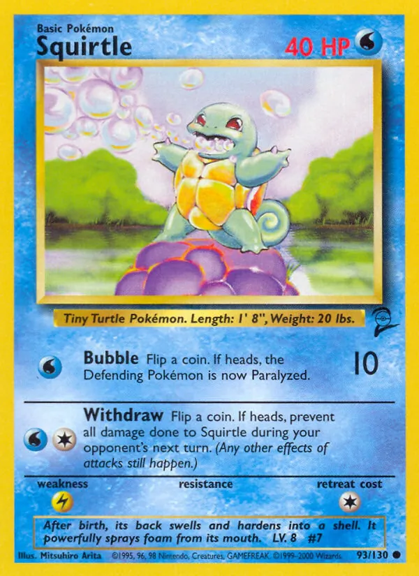 Squirtle - Base Set 2 Pokemon Card