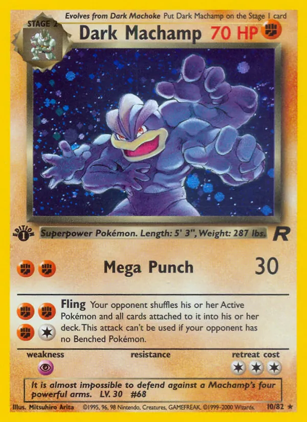 Dark Machamp - Team Rocket Pokemon Card