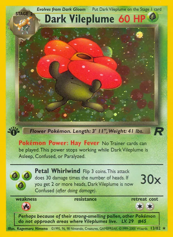 Dark Vileplume - Team Rocket Pokemon Card