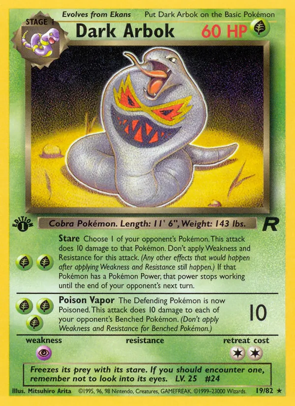 Dark Arbok - Team Rocket Pokemon Card