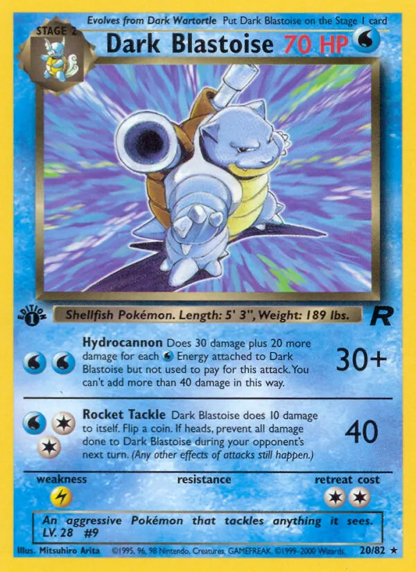 Dark Blastoise - Team Rocket Pokemon Card