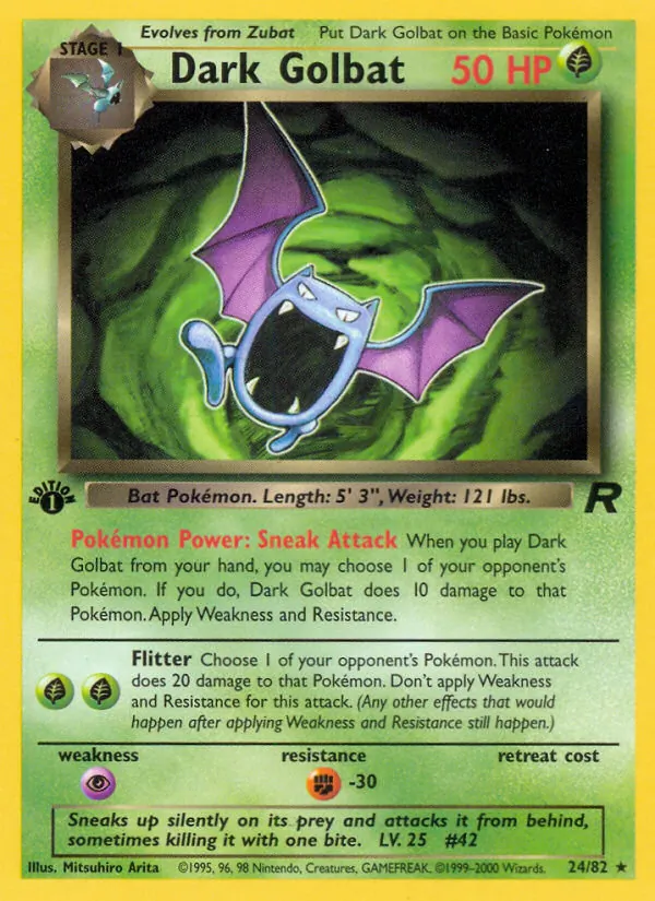 Dark Golbat - Team Rocket Pokemon Card