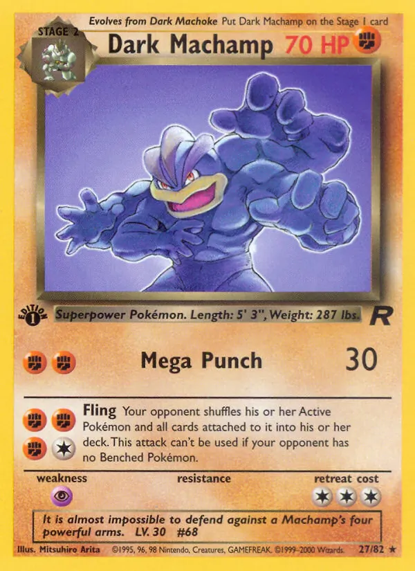 Dark Machamp - Team Rocket Pokemon Card
