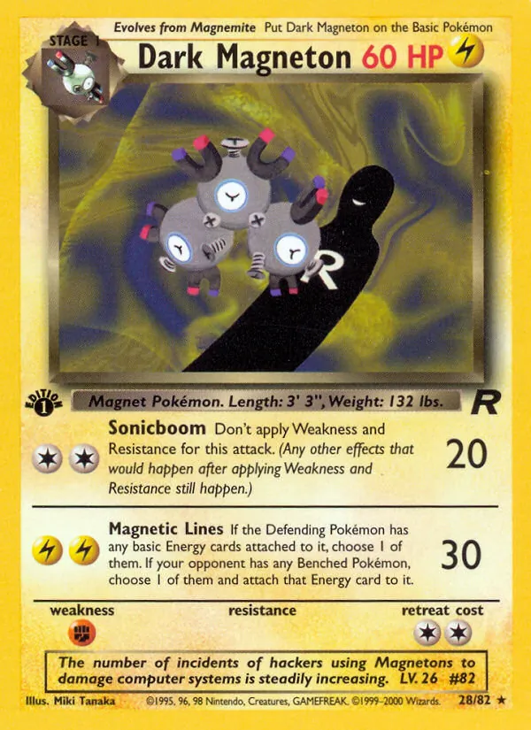 Dark Magneton - Team Rocket Pokemon Card