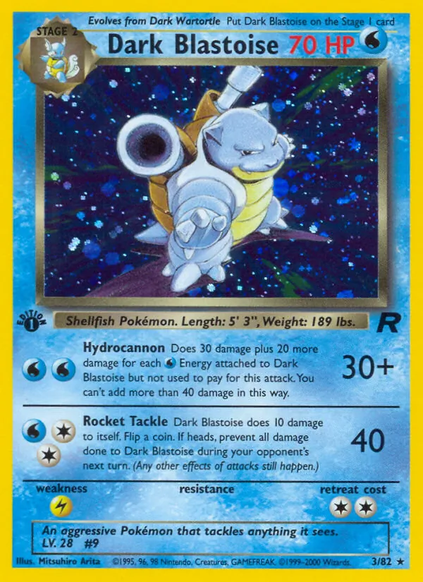 Dark Blastoise - Team Rocket Pokemon Card