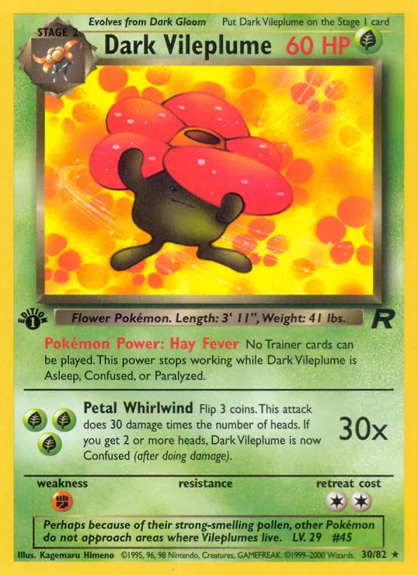 Dark Vileplume - Team Rocket Pokemon Card