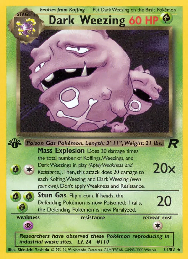 Dark Weezing - Team Rocket Pokemon Card