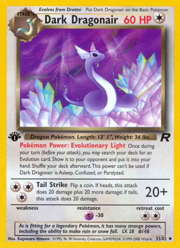 Dark Dragonair - Team Rocket Pokemon Card
