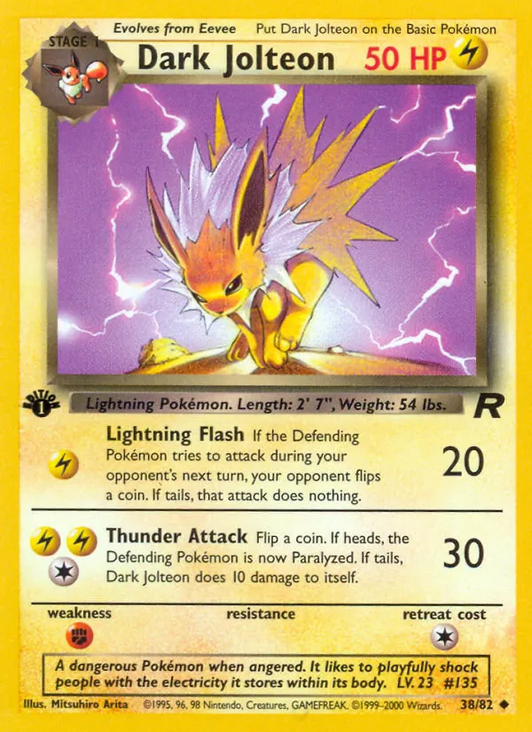 Dark Jolteon - Team Rocket Pokemon Card