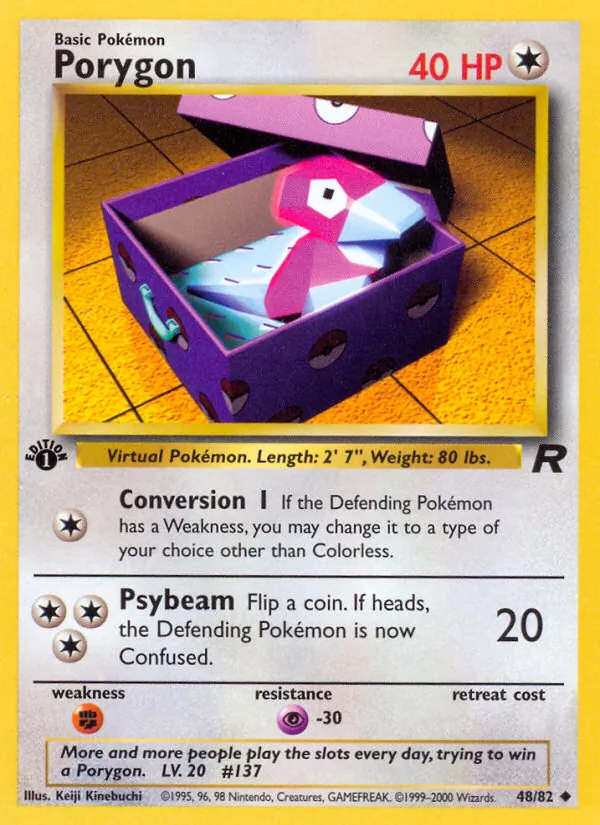 Porygon - Team Rocket Pokemon Card