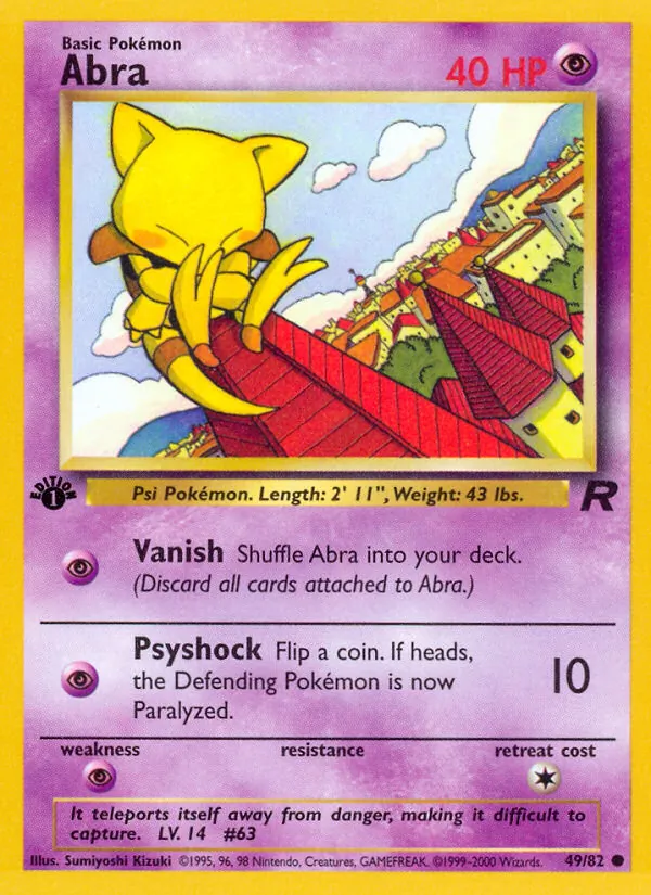 Abra - Team Rocket Pokemon Card