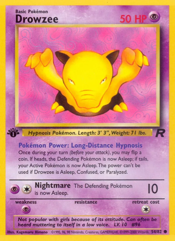 Drowzee - Team Rocket Pokemon Card