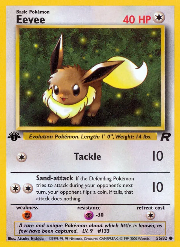 Eevee - Team Rocket Pokemon Card