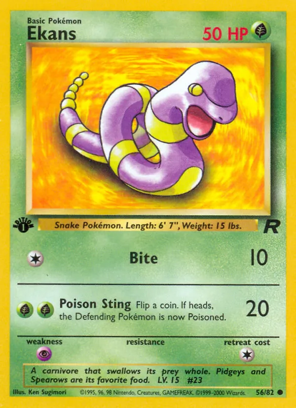 Ekans - Team Rocket Pokemon Card