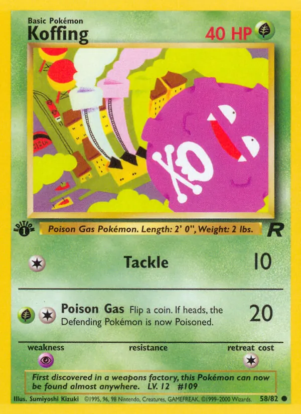 Koffing - Team Rocket Pokemon Card