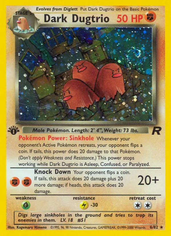 Dark Dugtrio - Team Rocket Pokemon Card
