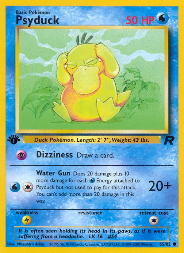 Psyduck - Team Rocket Pokemon Card