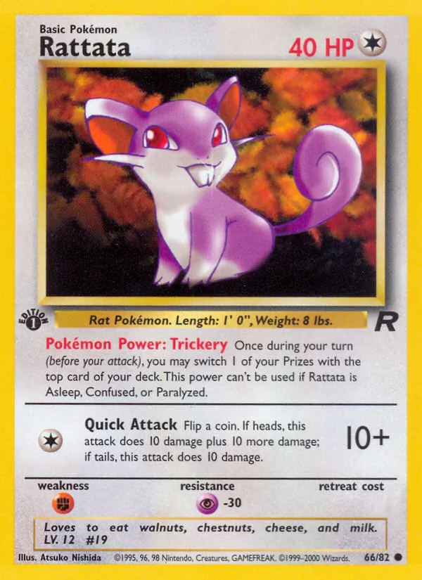 Rattata - Team Rocket Pokemon Card