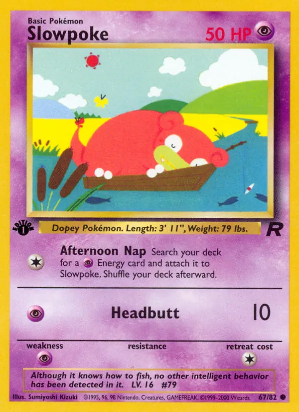 Slowpoke - Team Rocket Pokemon Card