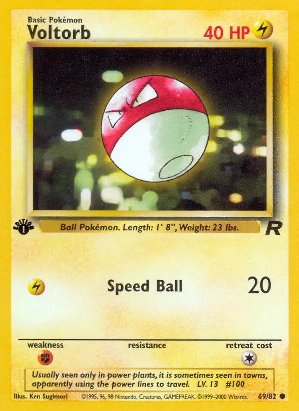 Voltorb - Team Rocket Pokemon Card