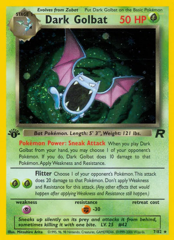 Dark Golbat - Team Rocket Pokemon Card