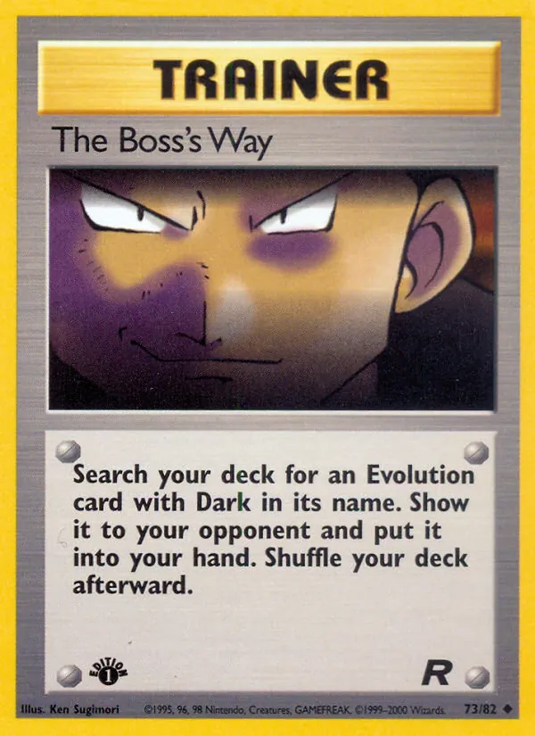 The Boss's Way - Team Rocket Pokemon Card