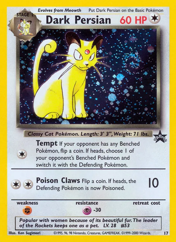 Dark Persian - Wizards Black Star Promos Pokemon Card
