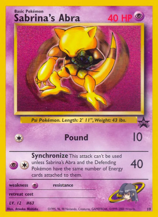 Sabrina's Abra - Wizards Black Star Promos Pokemon Card